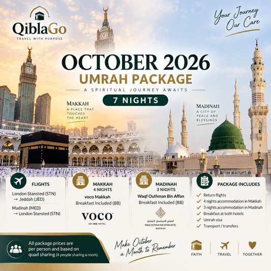 October 2026 Umrah Package – 7 Nights